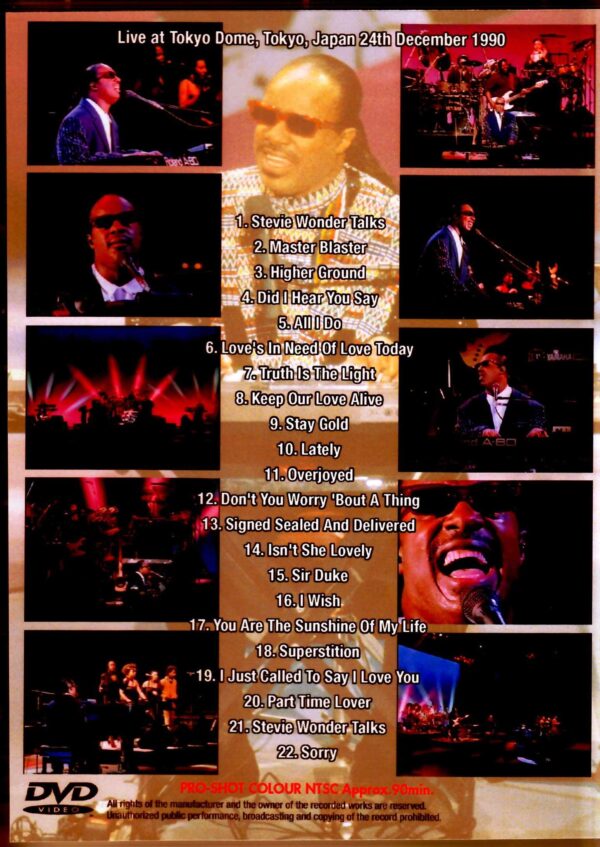 Stevie Wonder/Tokyo,Japan 1990 - Image 2
