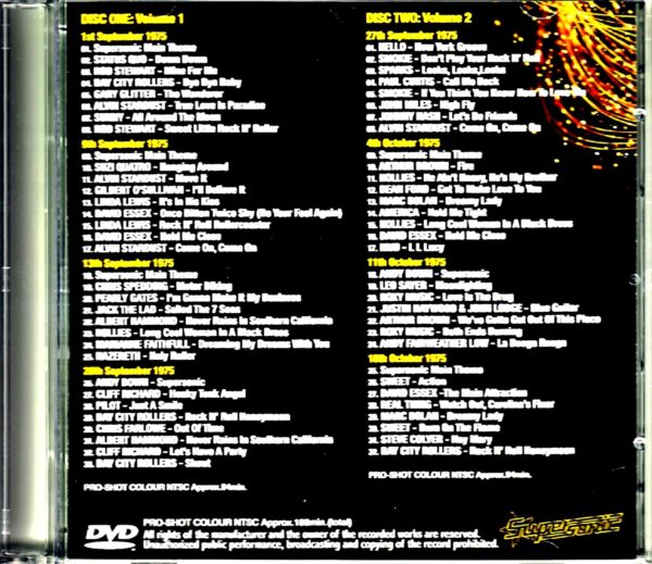 Various Artists Rod Stewart,Bay City Rollers,Roxy Music,Sweet/Legendary music program Supersonic 1975-1977 - Image 2