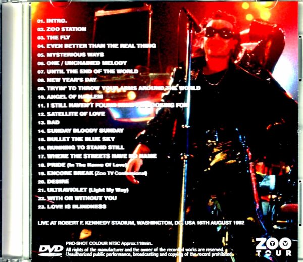 U2/WA, USA 1992 - Image 2