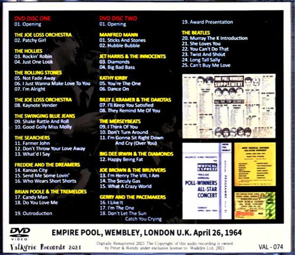 Various Artists Beatles, Manfred Mann, Rolling Stones, Hollies Beatles/Paul Winners Color Edition London, UK 1964 in Color - Image 2