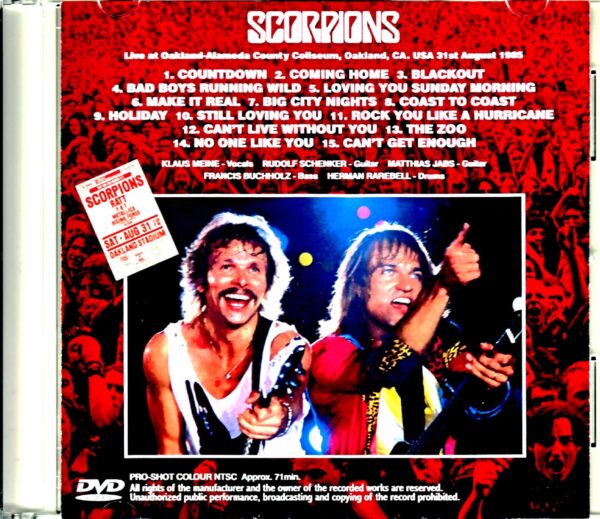 Scorpions/CA,USA 1985 - Image 2