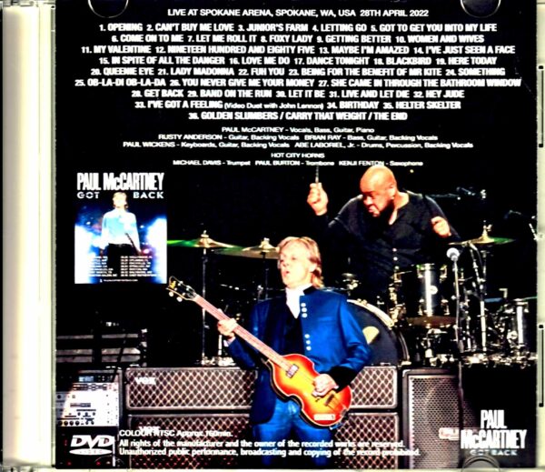 Paul McCartney / WA,USA 4.28.2022 Multi Cum Edition - Image 2