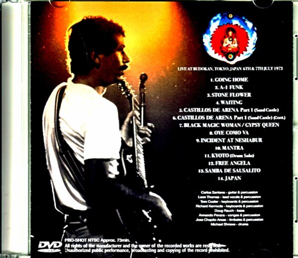 Santana/Tokyo,Japan 1973 2Days Japanese Broadcast Edition - Image 2