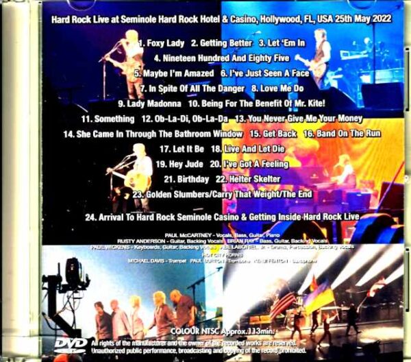Paul McCartney/FL,USA 2022 Jewel Version - Image 2