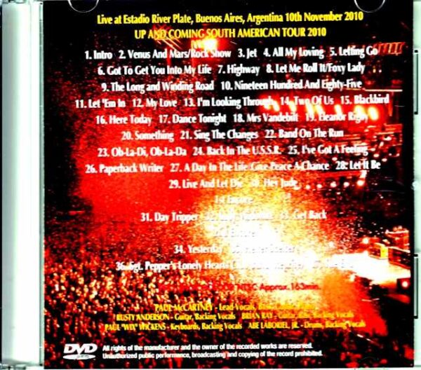 Paul McCartney/Argentina 2010 Complete - Image 2