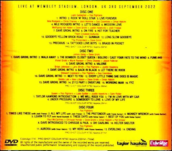 Various Artists Foo Fighters,Paul McCartney,Van Halen,Rush,James Gang,Queen,Nile Rodgers/Tribute Taylor Hawkins London,UK 2022 - Image 2