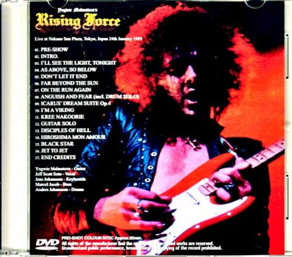 Yngwie Malmsteen's Rising Force Yngwie Malmsteen/Tokyo,Japan 1.24.1985 - Image 2