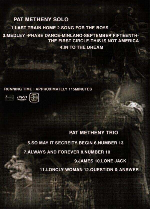 PAT METHENY TRIO/LUGANO,SWITZERLAND 2004 - Image 2
