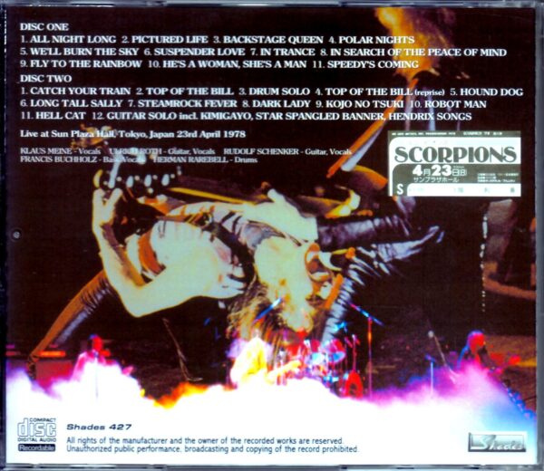 Scorpions/Tokyo,Japan 4.23.1978 - Image 2