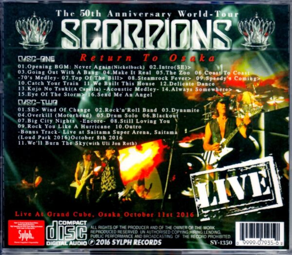 Scorpions/Osaka,Japan 2016 - Image 2
