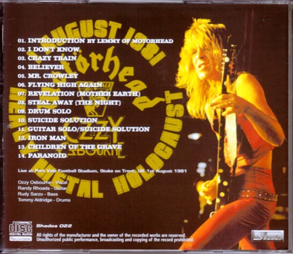 Ozzy Osbourne/UK 1981 - Image 2