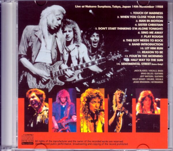 Night Ranger/Tokyo,Japan 1988 - Image 2