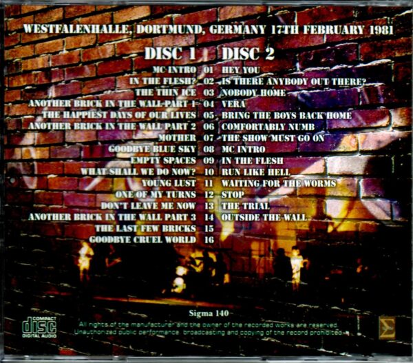 Pink Floyd/Germany 2.17.1981 - Image 2