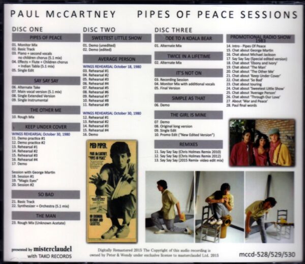 Paul McCartney/Pipes of Peace Demos,Unreleased Sessions - Image 2