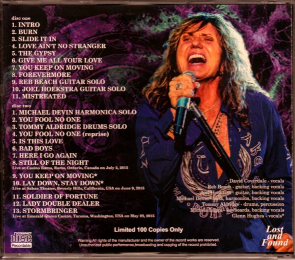 Whitesnake/Canada 2015 & more - Image 2