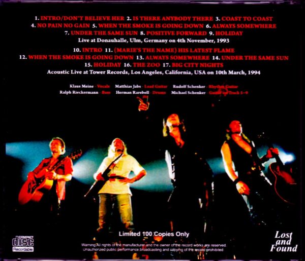 Scorpions/Germany 1993 & more - Image 2