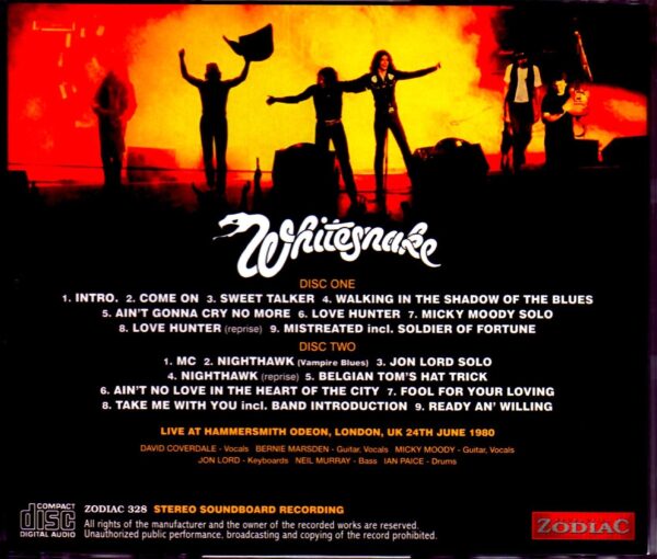 Whitesnake/London,UK 1980 Longer & Upgrade - Image 2