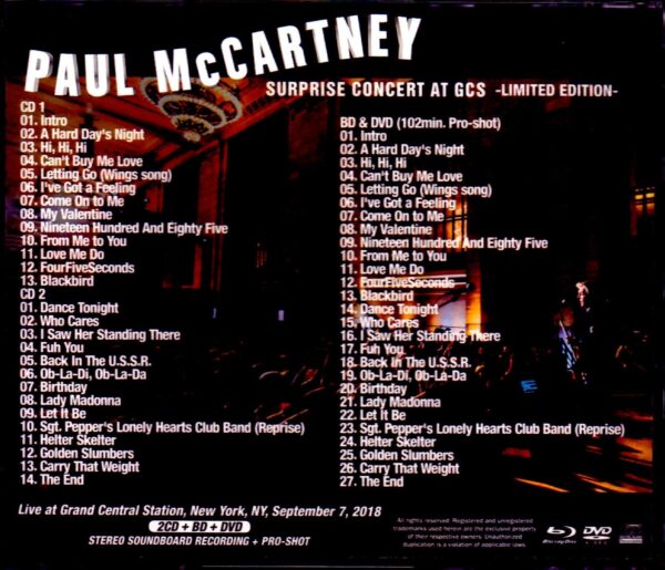 Paul McCartney/NY,USA 2018 S & V - Image 2