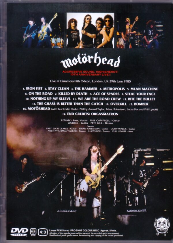 Motorhead/London,UK 1985 Lazer Disc Version - Image 2