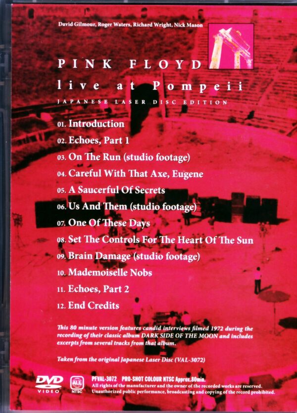 Pink Floyd/Italy 1972 Laser Disc Version - Image 2