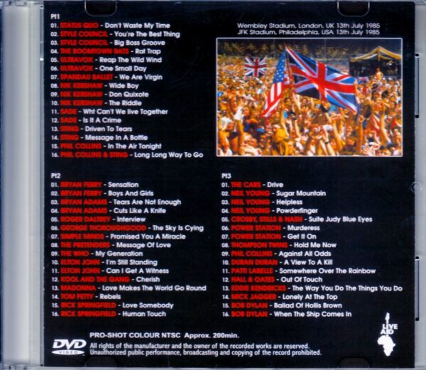 Various Artists Live Aid/London,UK & more Broadcast Version - Image 2
