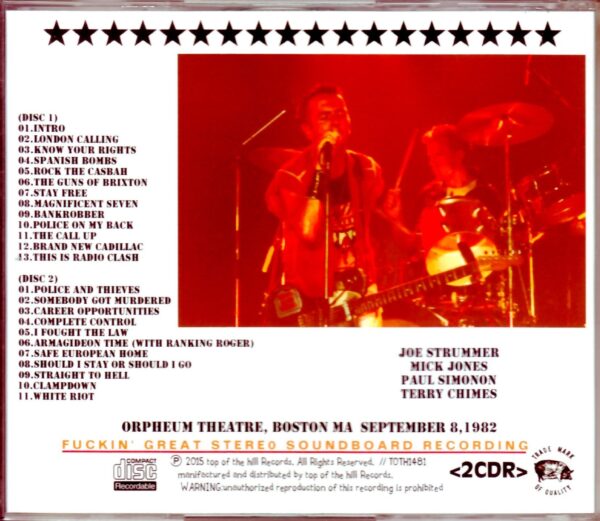 The Clash/MA, USA 9.8.1982 - Image 2