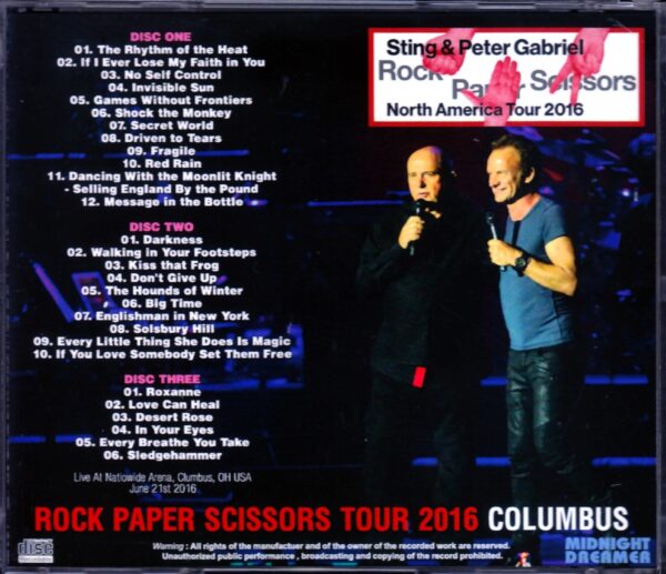Sting,Peter Gabriel/OH,USA 2016 - Image 2