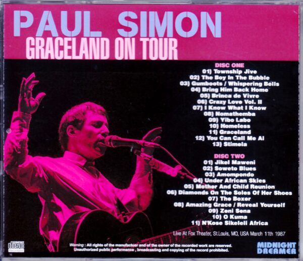 Paul Simon/MO, USA 1987 - Image 2