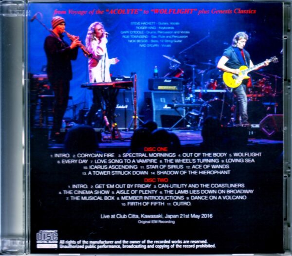 Steve Hackett/Kanagawa,Japan 2016 IEM Recording - Image 2