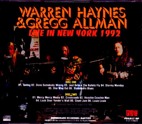 Warren Haynes, Gregg Allman Allman Brothers Band/NY, USA 1992 - Image 2