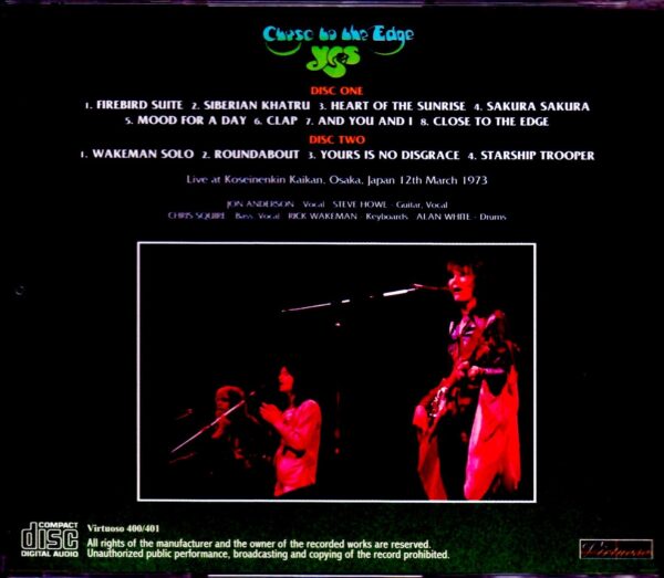 Yes/Osaka,Japan 1973 Unreleased Master - Image 2