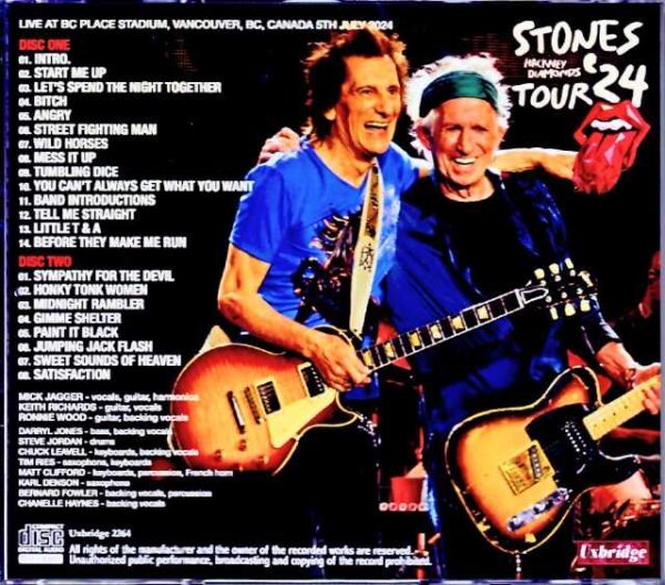 Rolling Stones/BC,Canada 2024 Complete - Image 2