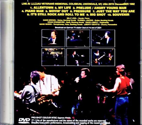 Billy Joel Billy Joel/NY,USA 1982 Multi-Cam Broadcast on German TV 2024 Edition Jewel Version - Image 2