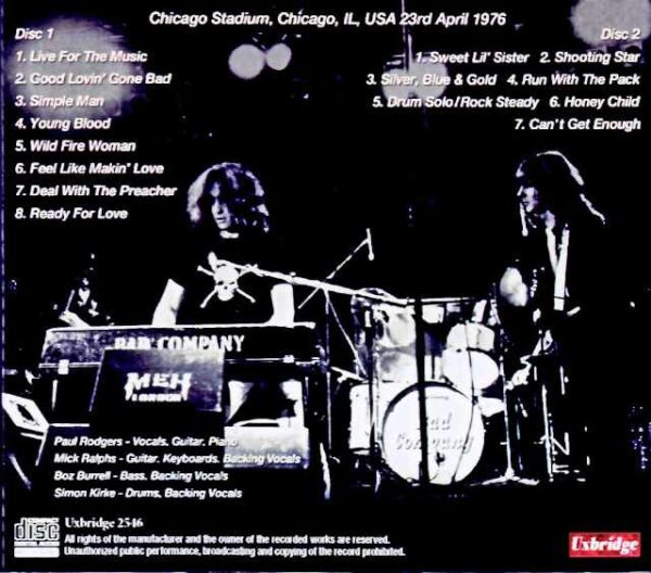 Bad Company/IL,USA 04.23.1976 Complete - Image 2