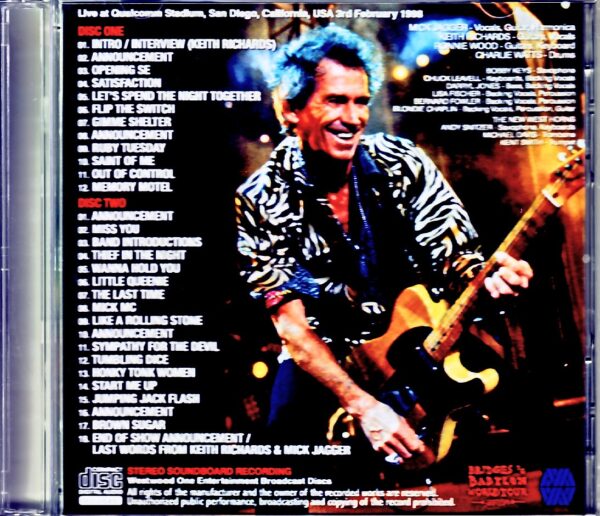 Rolling Stones/CA,USA 1998 Complete Soundboard Edition - Image 2
