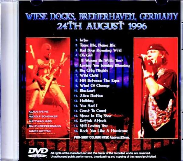 Scorpions Germany 1996 Complete Multi-Cam Shot Edition Jewel Version - Image 2