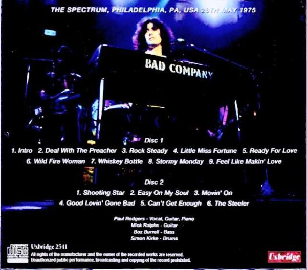 Bad Company/PA,USA 05.26.1975 Complete - Image 2