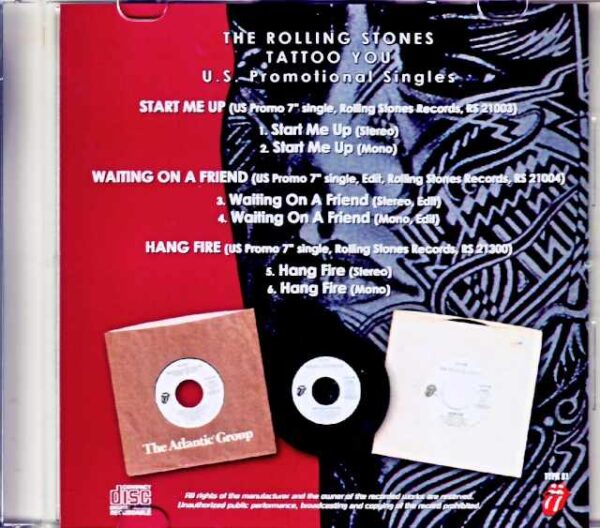 Rolling Stones/Tattoo You U.S. Promotional 7" Singles - Image 2
