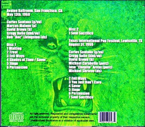 Santana Santana/CA,USA 1968 Complete & more - Image 2