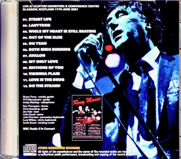 Roxy Music/Scotland,UK 2001 Digital Broadcast Edition - Image 2