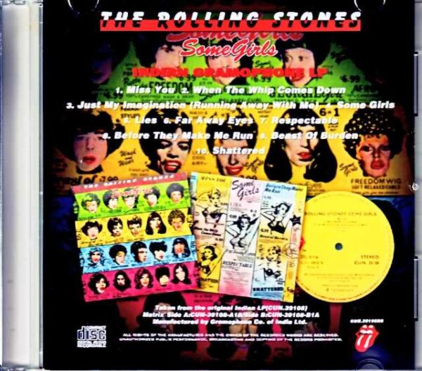 Rolling Stones Some Girls Original Indian LP Edition - Image 2