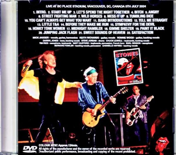 Rolling Stones/BC,Canada 2024 Complete Multi-Cam Edition Jewel Version - Image 2