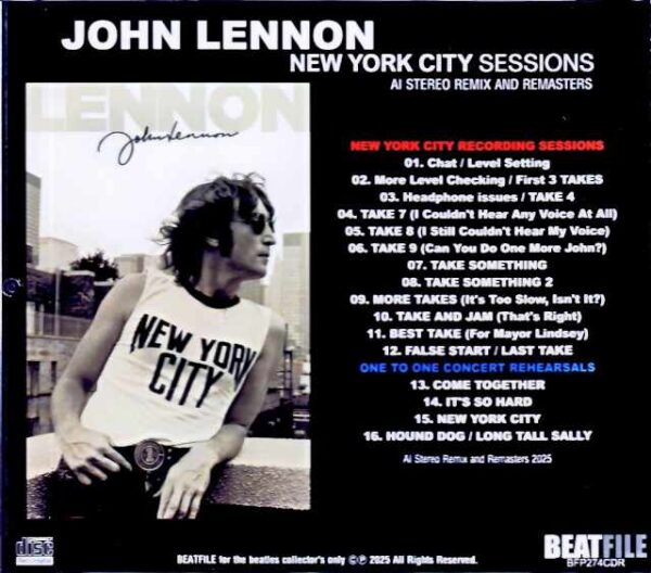 John Lennon John Lennon/New York City Recording Sessions AI Stereo Remix and Remastered - Image 2