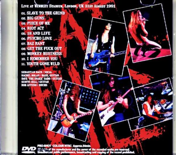 Skid Row / London, UK 1991 Multi-Cam Edition Jewel Version - Image 2