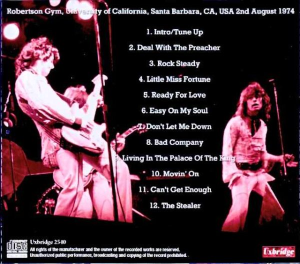 Bad Company/CA,USA 08.02.1974 - Image 2