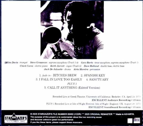 Miles Davis Chick Corea, Keith Jarrett, Gary Bartz Miles Davis Keith Jarrett Chick Corea/CA,USA 1970 & more - Image 2