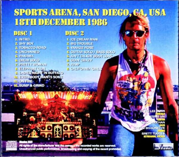 David Lee Roth David Lee Roth/CA,USA 12.18.1986 Marco Moir Master Edition - Image 2