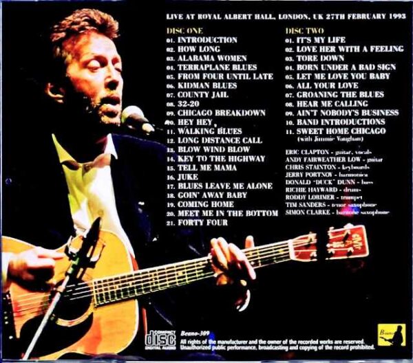 Eric Clapton/London,UK 02.27.1993 Complete DAT Master Edition - Image 2