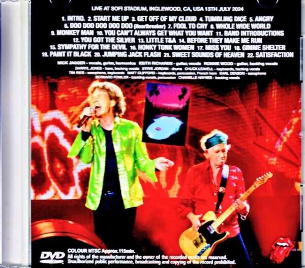 Rolling Stones/CA,USA 7.13.2024 Complete Multi-Cam Edition Jewel Version - Image 2