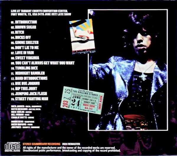Rolling Stones/TX,USA 1972 Late Show Complete Upgrade - Image 2